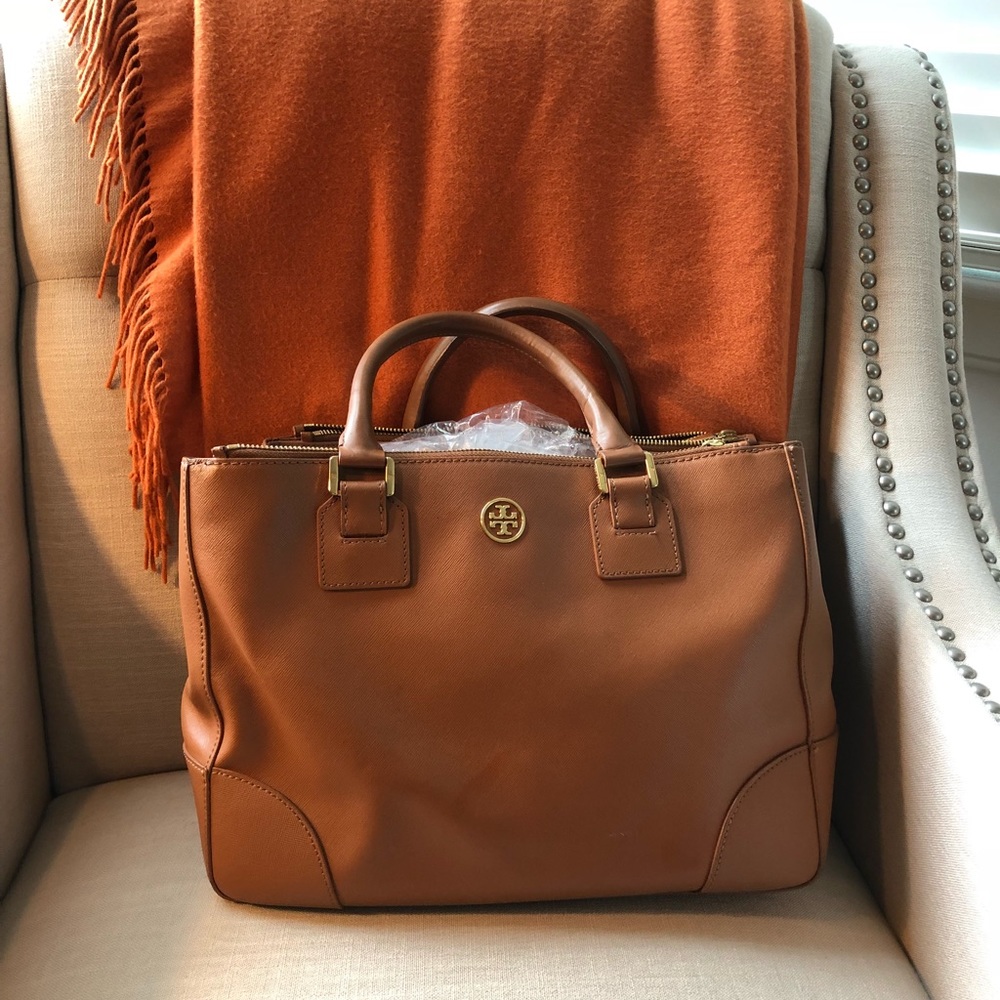 Tory Burch Tan Shoulder Bag Tote Purse Satchel